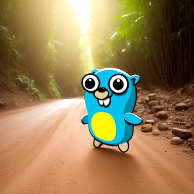 The happy Go Blue Gopher explores Brazil.
