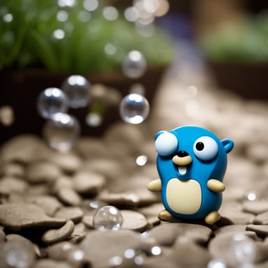 Choosing from many options, the Go Blue Gopher bubble stood out as the cutest.