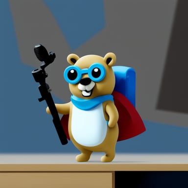 Go Blue Gopher as a Ghostbuster.
