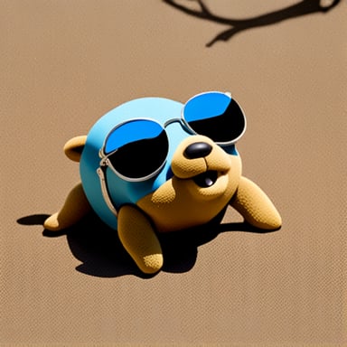 Go Blue Gopher sunbathing.